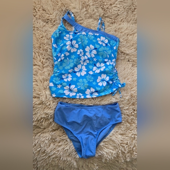 Girls Tankini Swimsuit Floral Print #881 NWOT - Picture 2 of 11